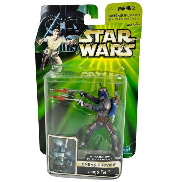 5 for $25| Hasbro Star Wars Attack of the Clones Sneak Preview Jango Fett - Picture 1 of 7